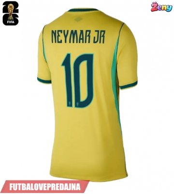 Lacne Ženy Futbalové dres Brazília Neymar Jr #10 MS 2026 Krátky Rukáv - Domáci